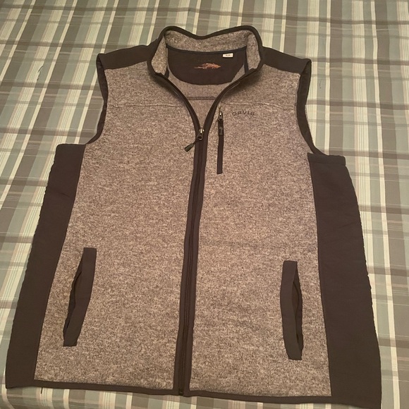 Mens Orvis Sweater Fleece Vest XL light use - Picture 4 of 7